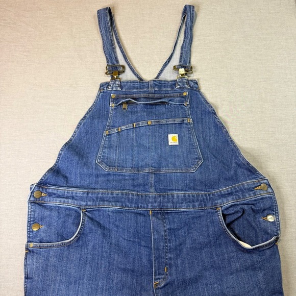 Carhartt Denim - Carhartt Denim Overalls Women's XL Blue Excellent Relaxed Fit OR6002-W